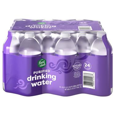 Food Club Purified Drinking Water 24-16.9 oz