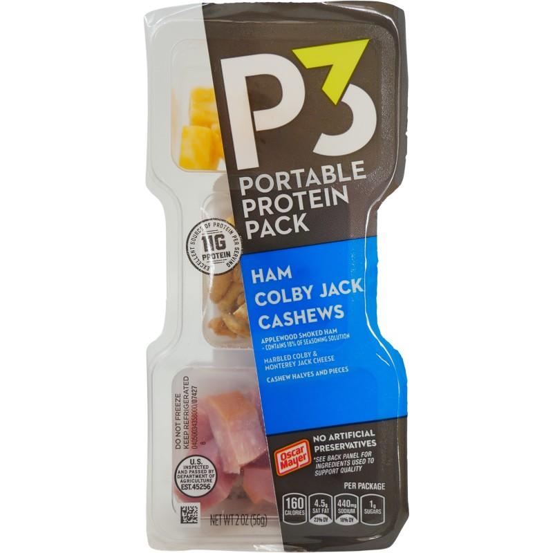P3 Portable Protein Pack Ham Cashews Colby Jack 2 oz