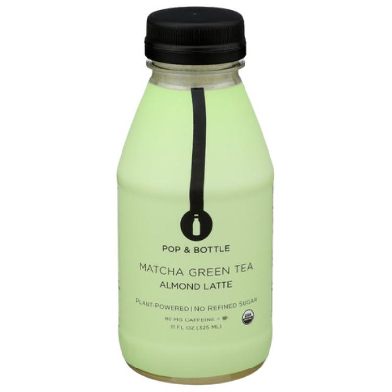 Pop & Bottle Matcha Green Tea Almond Latte 11 oz.