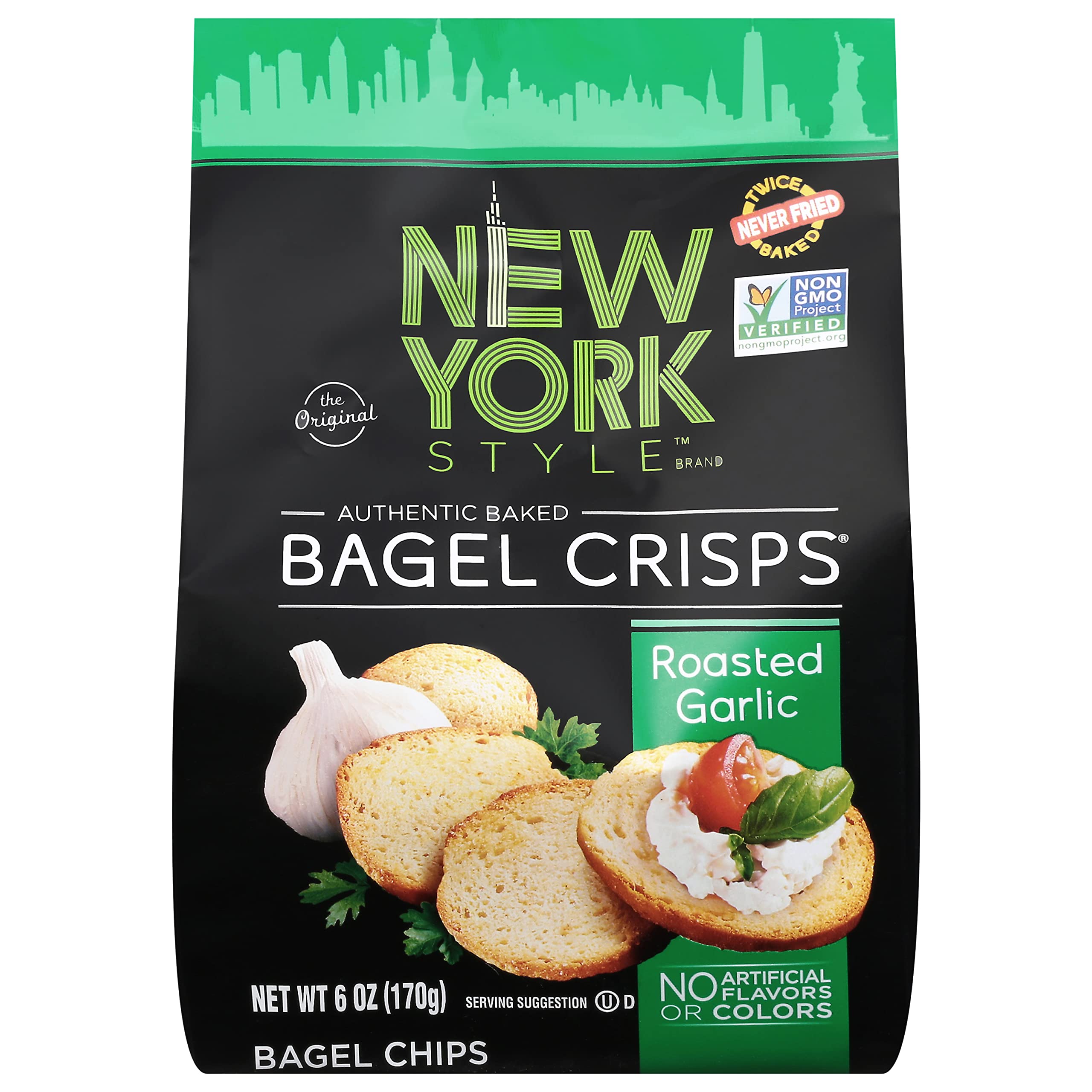New York Bagel Crisp Roasted Garlic 6 oz