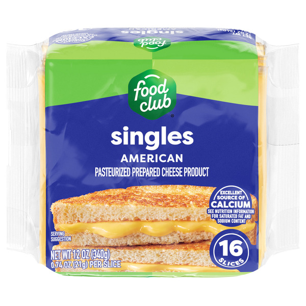Food Club Singles American 16 ct