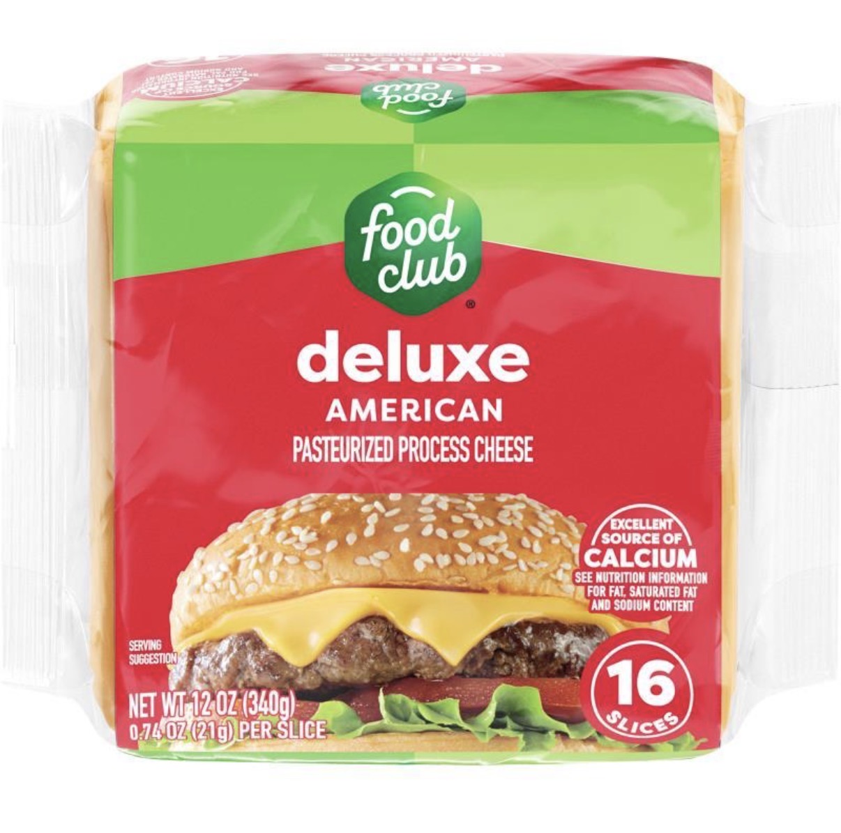 Food Club Singles Deluxe American Style 16 ct