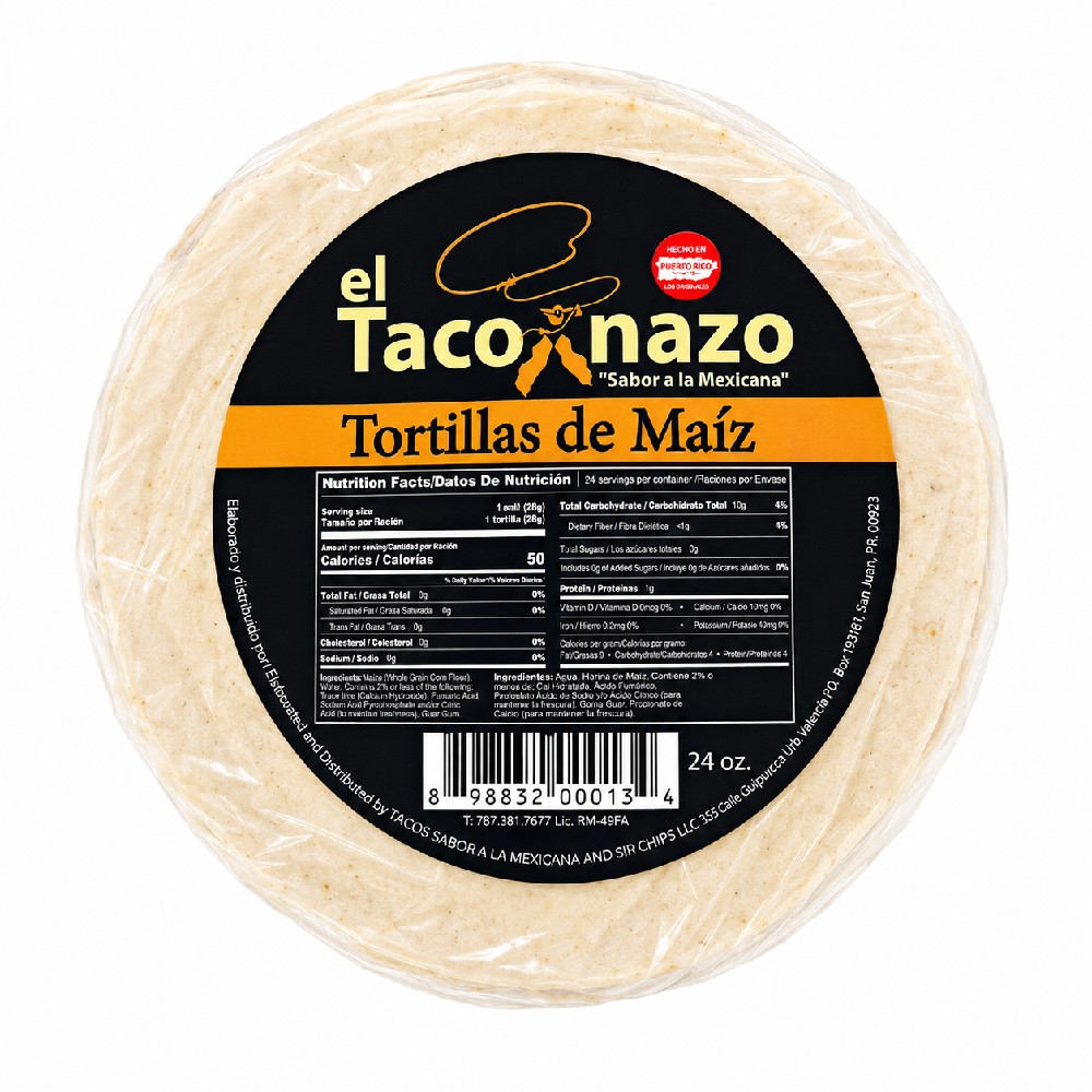 El Taconazo  Tortillas de maíz 24 oz