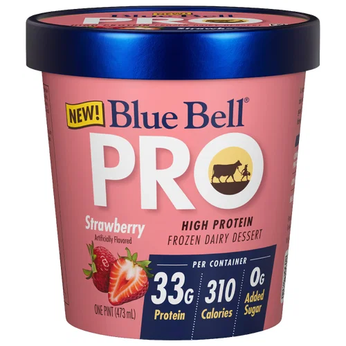 Blue Bell PRO Ice Cream Strawberry 16 oz
