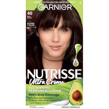 Garnier Nutrisse Permanent Color No. 40 Dark Brown 1 ct