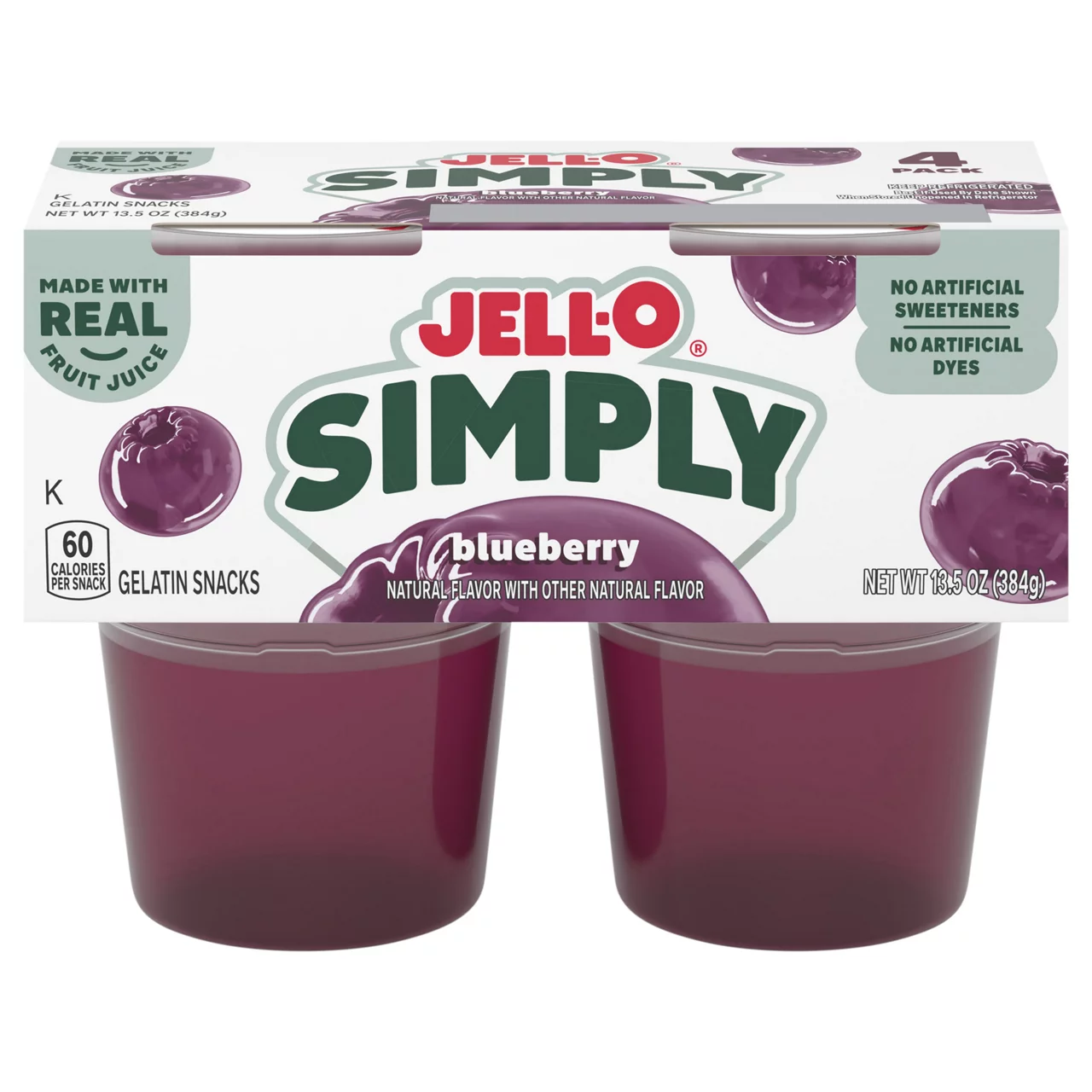 Jello Simply Blueberry 4 ct 