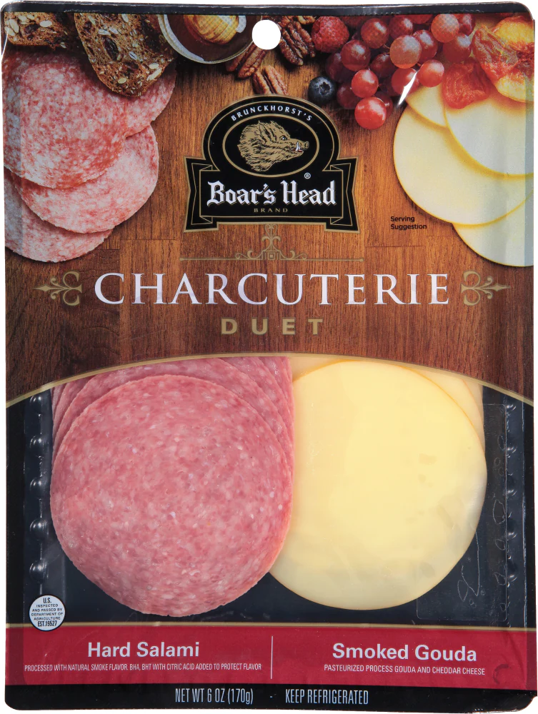 Boar's Head Charcuterie Duet Hard Salami and Smoked Gouda 6 oz