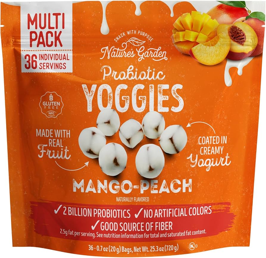 Nature's Garden Probiotic Mango-Peach Yoggies 7 ct