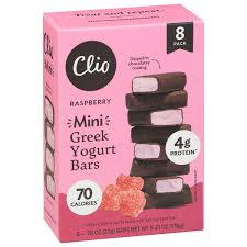 Clio Mini Greek Yogurt Bars Raspberry 8-0.78 oz