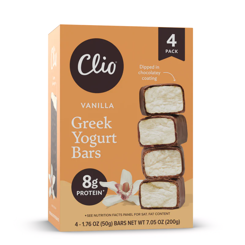 Clio Greek Yogurt Bars Vanilla 4-1.76 oz