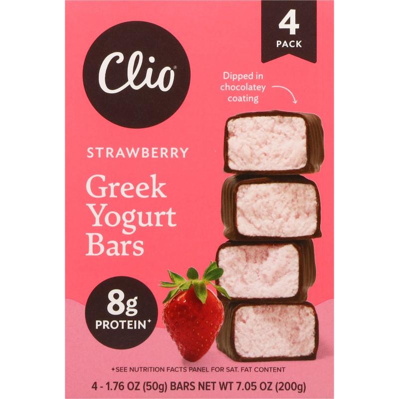 Clio Greek Yogurt Bars Strawberry 4 ct