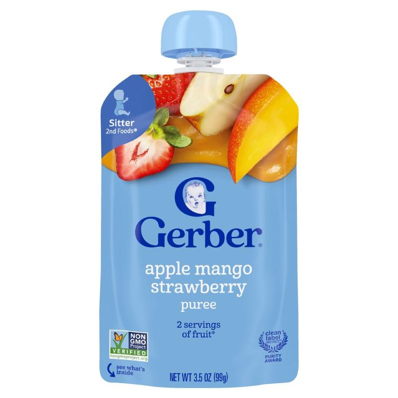 Gerber Natural for Toddlers Apple Mango Strawberry 3.5 oz