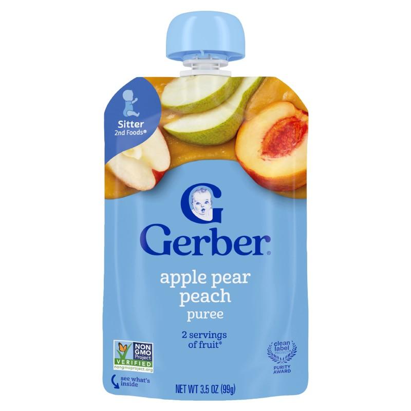 Gerber Natural for Toddlers Apple Pear Peach 3.5 oz