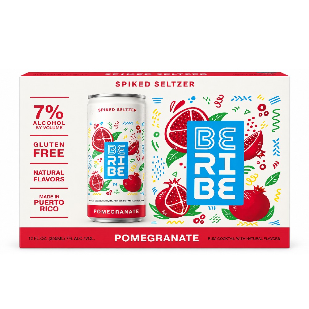 Beribe Pomegranate Spiked Seltzer 6 - 12 oz