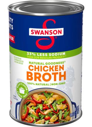 Swanson Chicken Broth 33% Less Sodium 14.5 oz