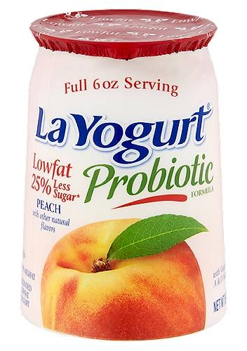 LaYogurt Probiotic Peach 6 oz
