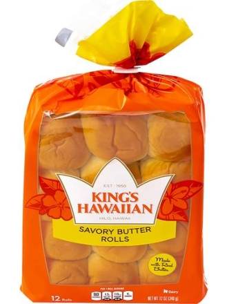 King’s Hawaiian Savory Butter Rolls 12 ct