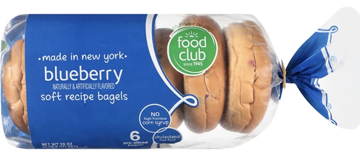 Food Club Blueberry Bagels 20 oz