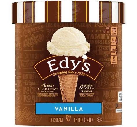 Edy’s Vanilla Ice Cream 1.5 qts