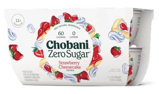Chobani Zero Sugar Yogurt Strawberry Cheesecake 4-5.3 oz