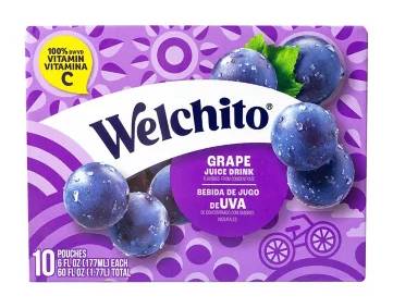Welchito Grape Juice Drink 10-6 oz