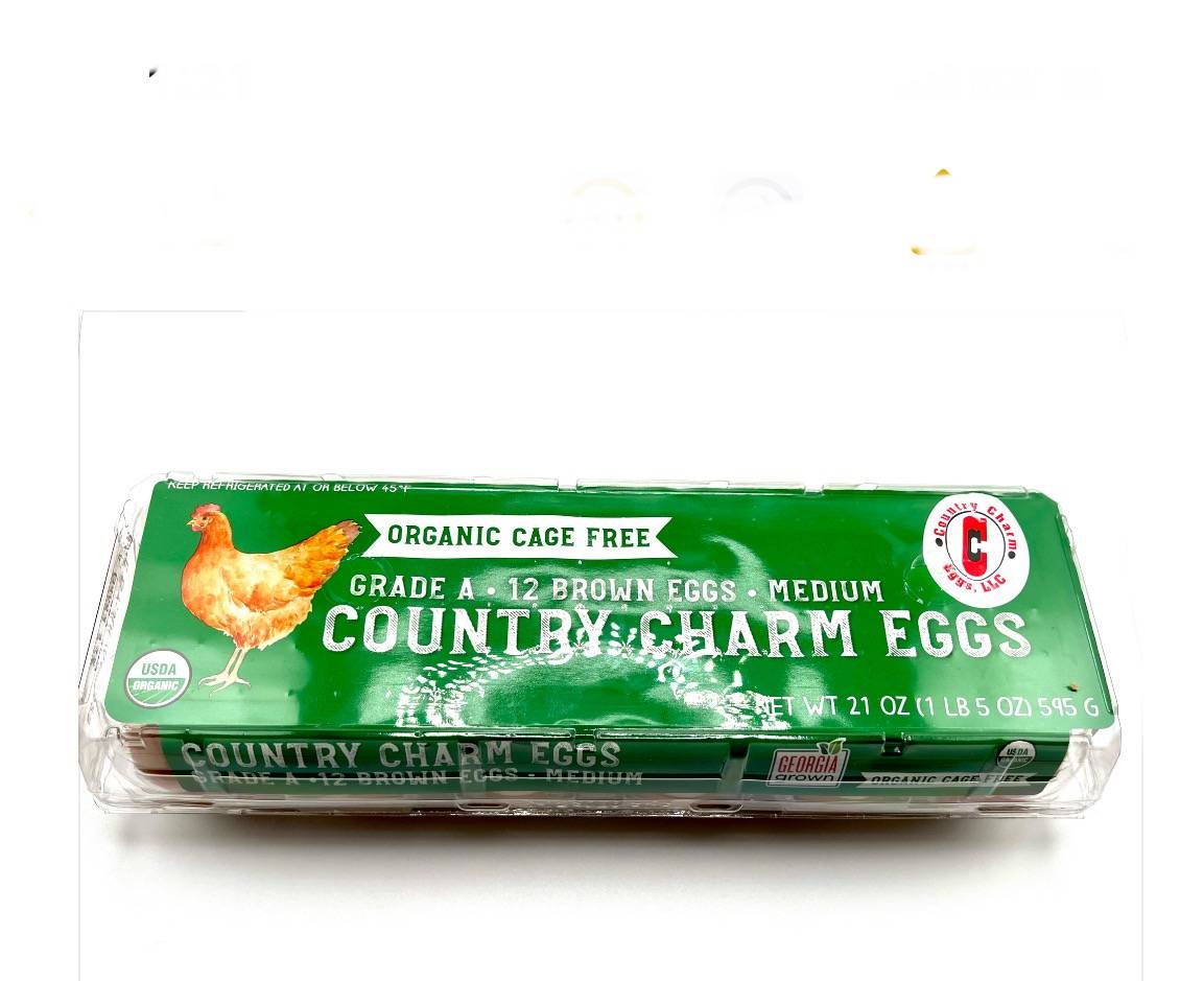 Country Charm Medium Organic White Eggs 12 ct