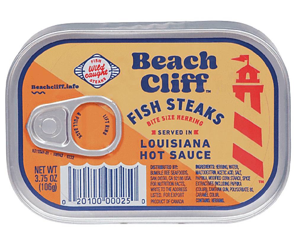 Beach Cliff Fish Steaks in Louisiana Hot Sauce 3.75 oz 