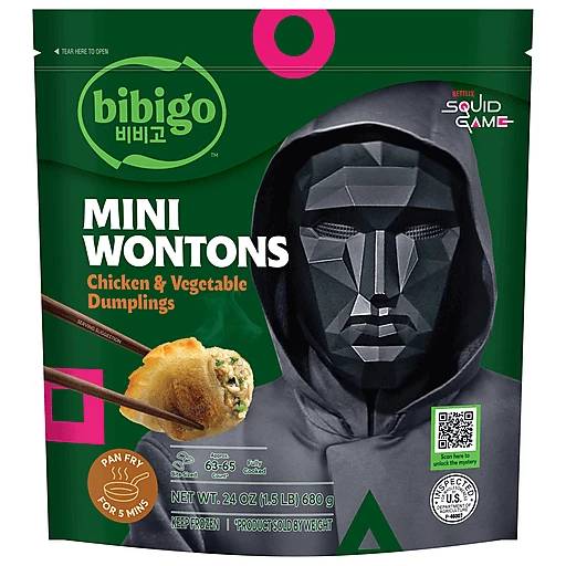 Bibigo Mini Wontons Chicken and Vegetable Dumplings 24 oz