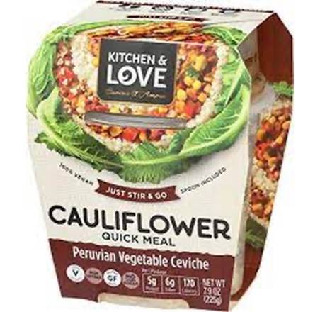Kitchen & Love Cauliflower Quick Cup Peruvian Vegetable Ceviche 7.9 oz