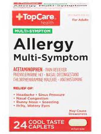 TopCare Health Allergy Multi-Symptom 24 cool taste caplets