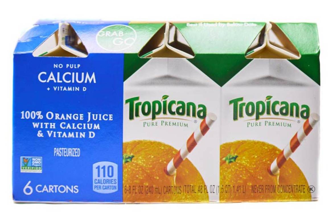 Tropicana Calcium and Vitamin D Orange Juice 6-8 oz
