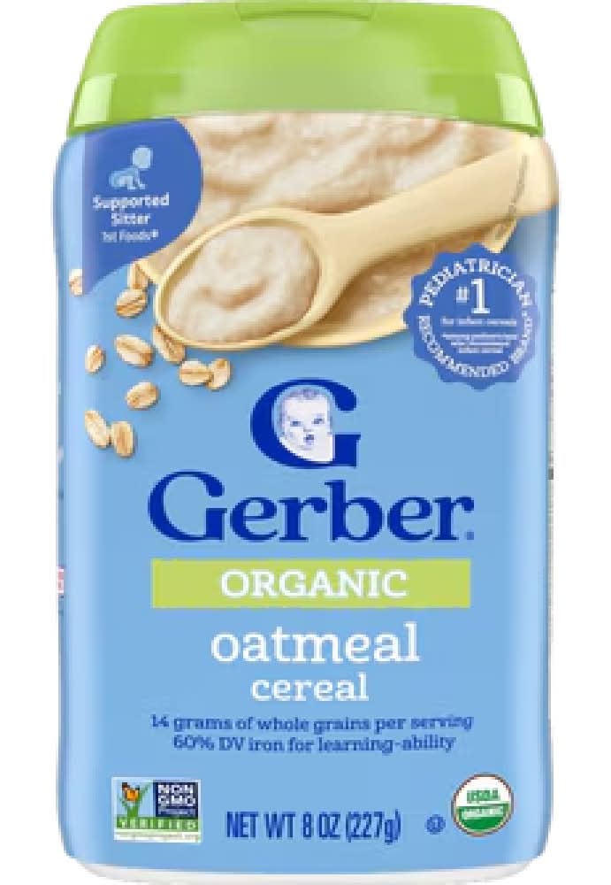 Gerber Organic Oatmeal Cereal 8 oz