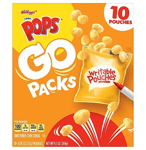Kellogg’s Corn Pops Go Packs 10-1.2 oz