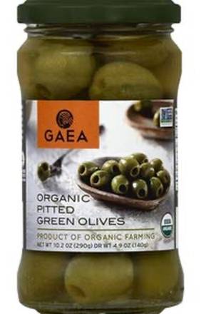 Gaea Organic Pitted Green Olives 6.2 oz