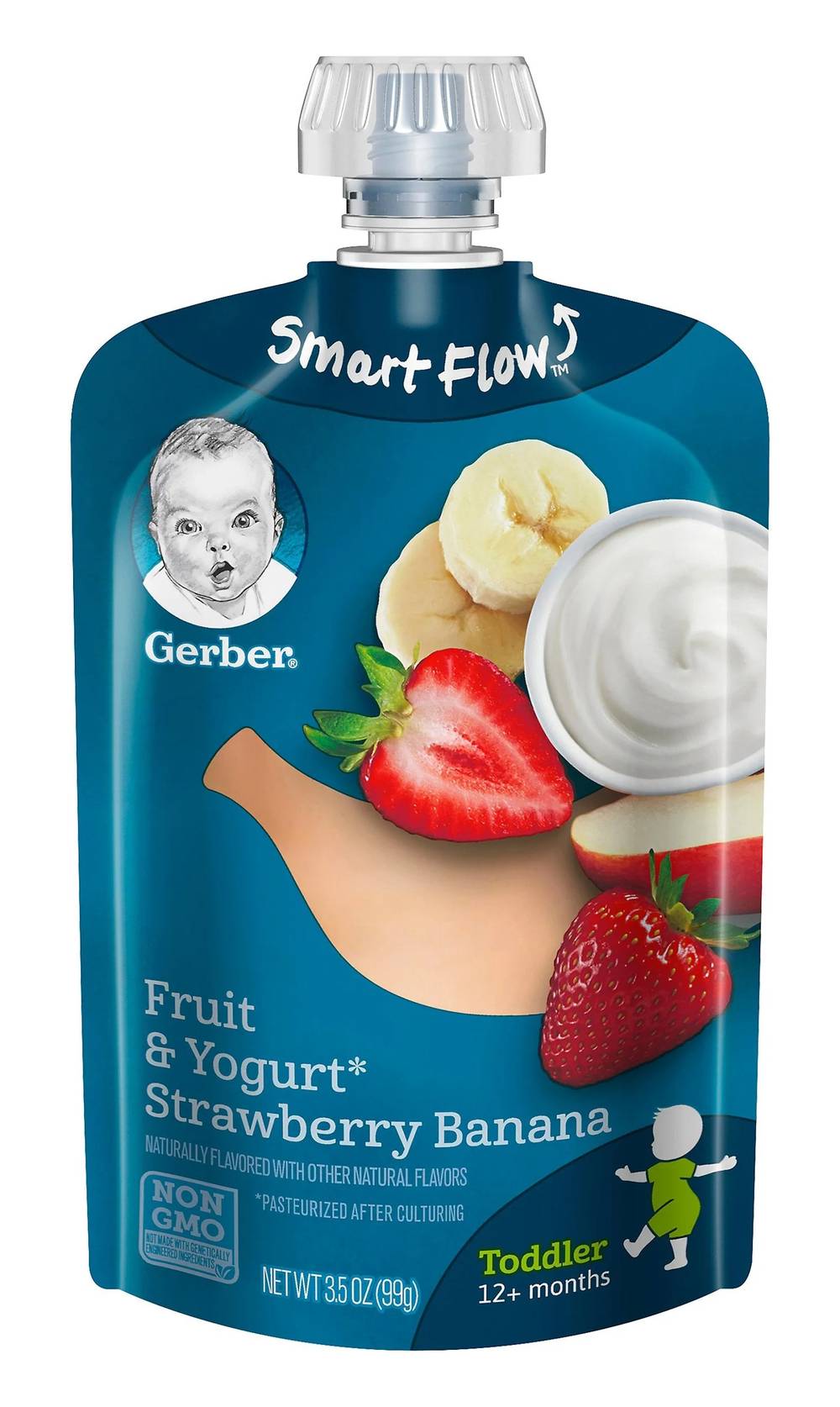Gerber Natural for Toddlers Fruit & Yogurt Strawberry Banana 3.5 oz