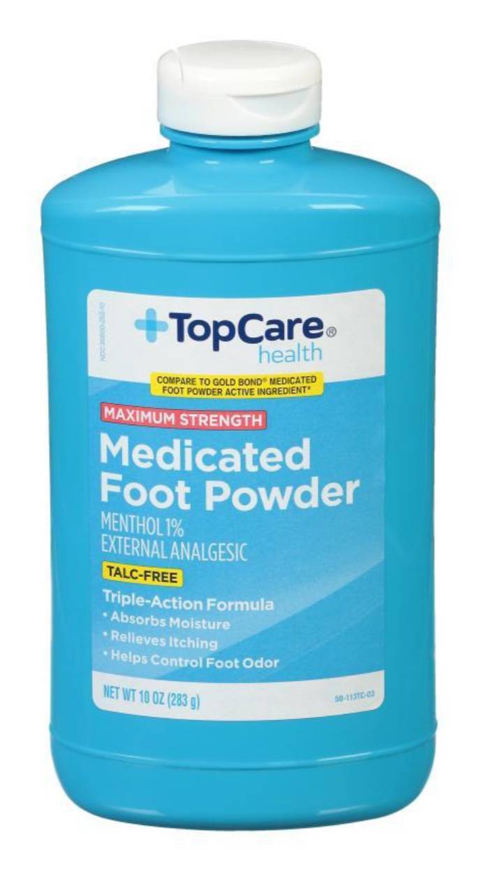 Top Care Medicated Foot Powder 10 oz