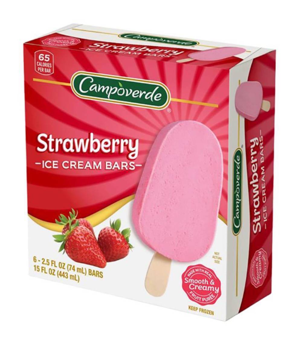 Campoverde Strawberry Ice Cream Bars 6 ct  