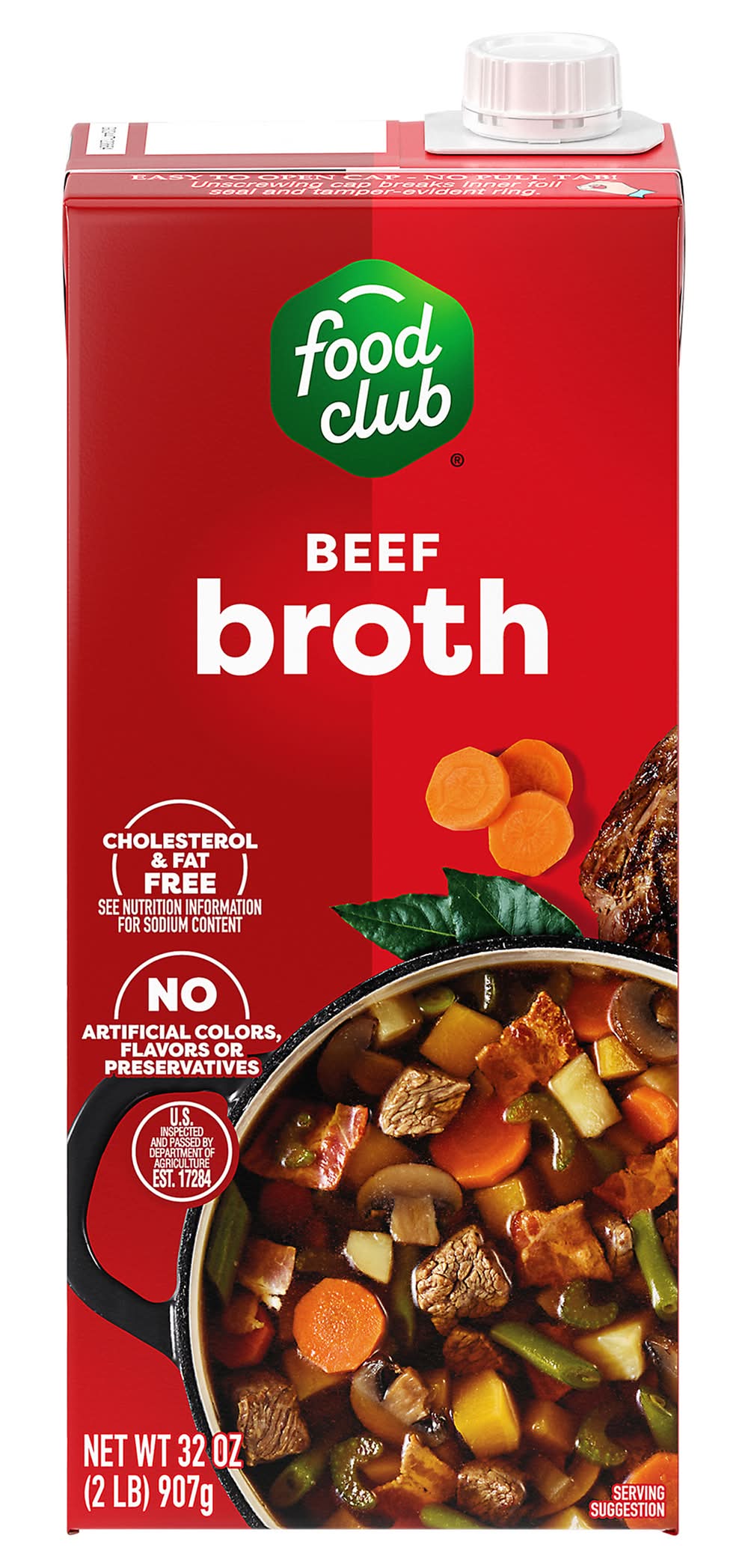 Food Club Beef Broth 32 oz