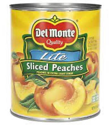 Del Monte Lite Sliced Peaches in Extra Light Syrup 29 oz