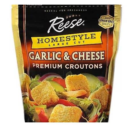 Reese Homestyle Large Cut Garlic & Cheese Croutons 5 oz.