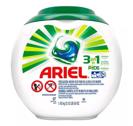 Ariel Pods 3-en-1 57 ct