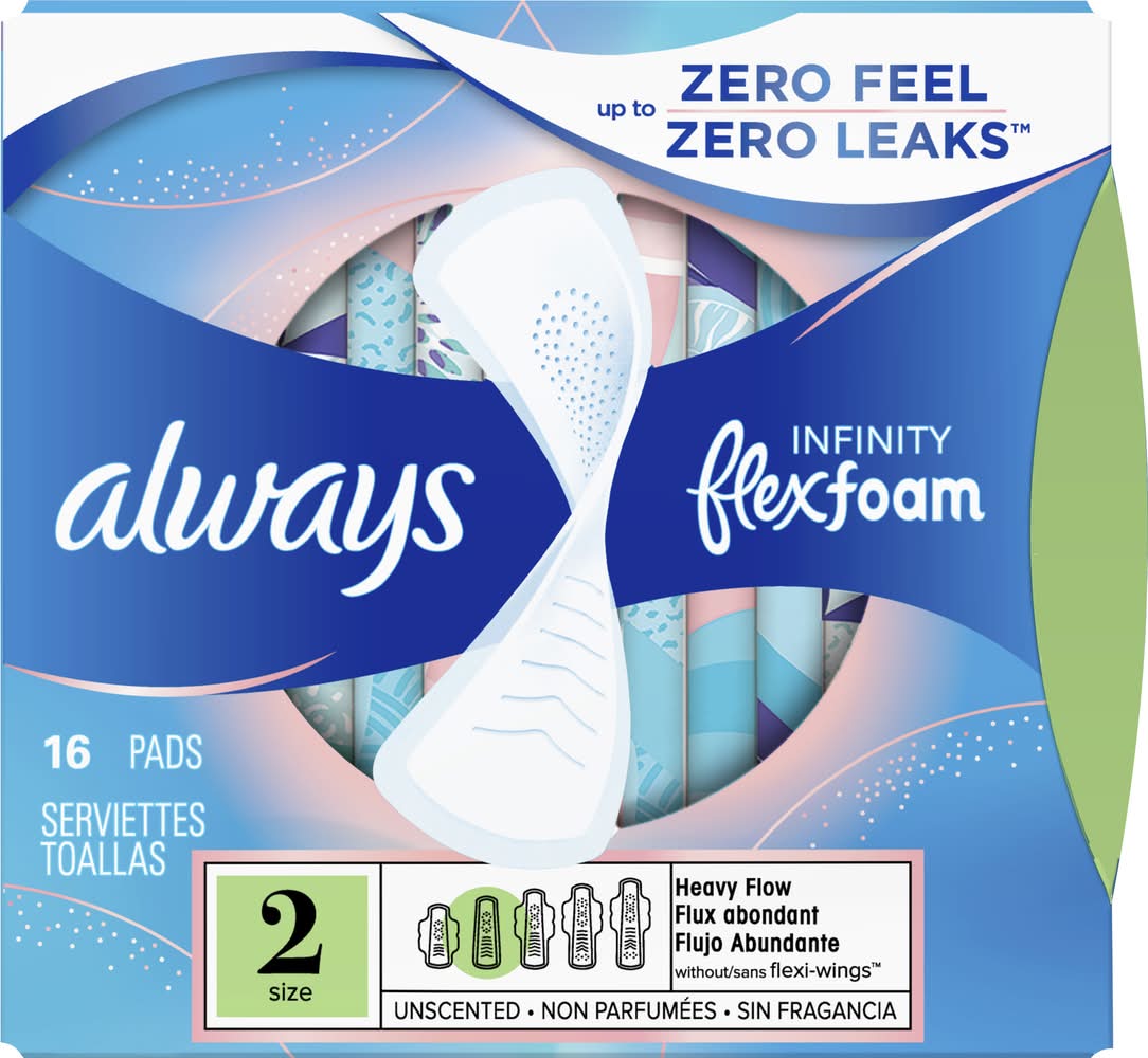 Always Infinity Flex Foam Size 2 16 ct