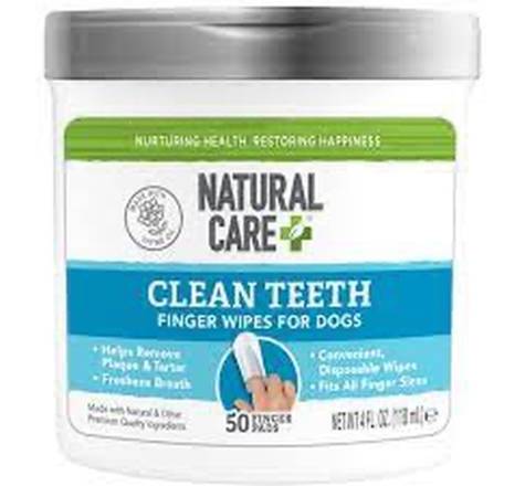 Natural Care Clean Teeth Finger Wipes for Dogs 50 ct