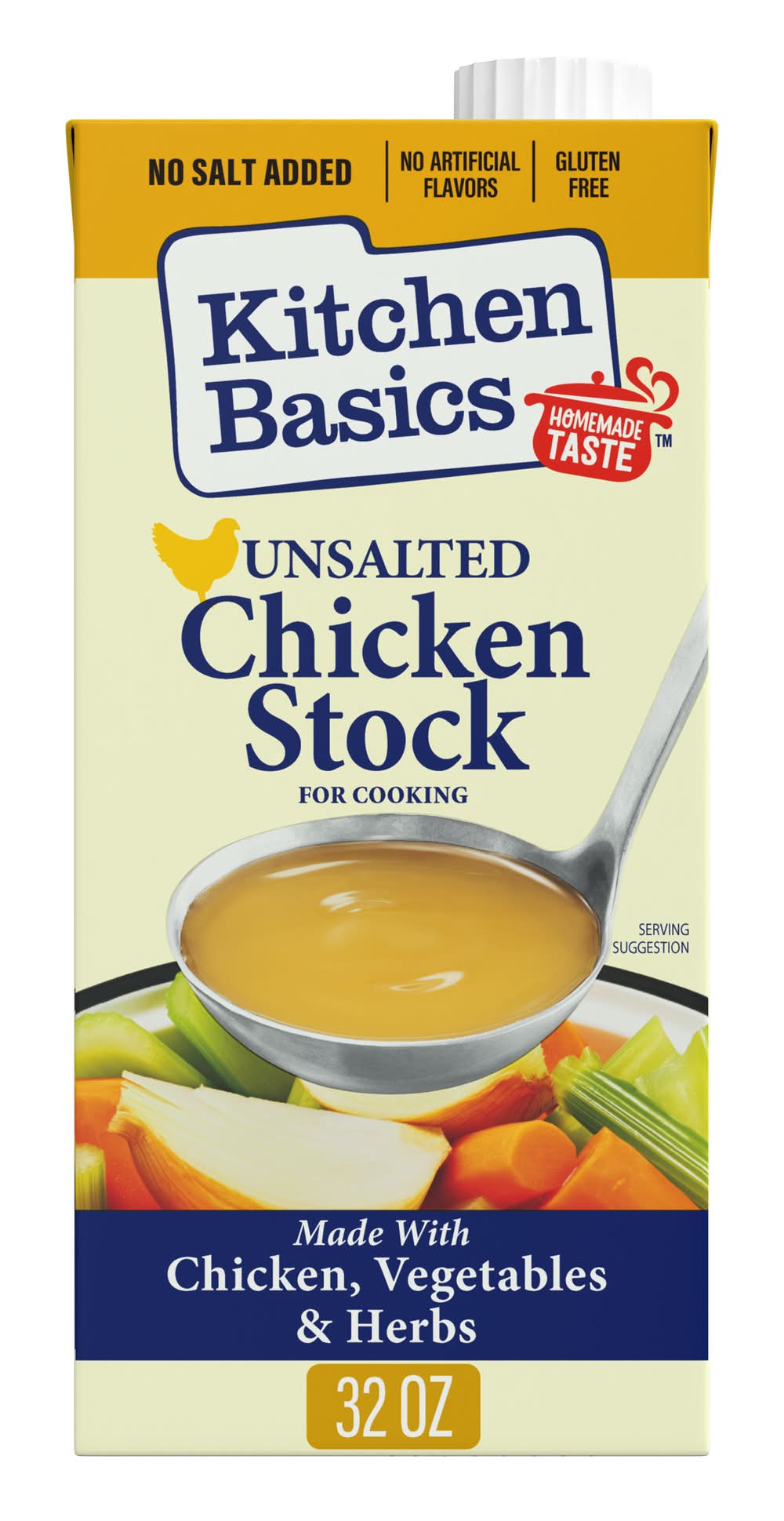 Kitchen Basics Unsalted Chicken Stock 32 oz