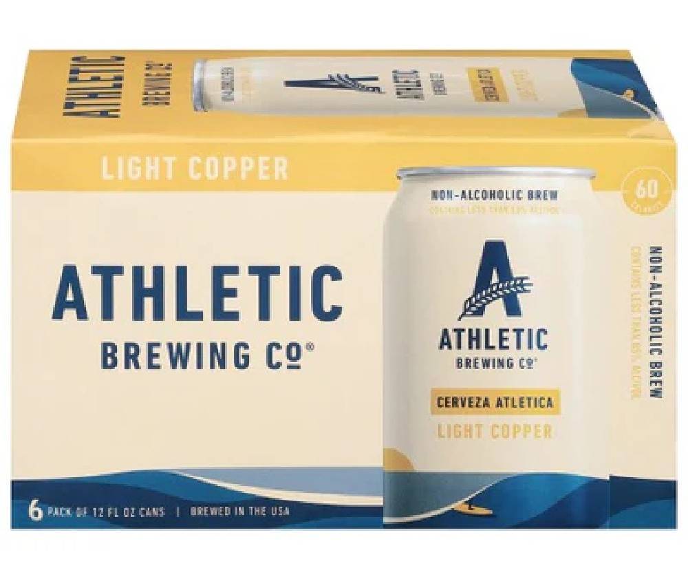 Athletic Cerveza Atlética Light Cooper Non-Alcoholic Beer 6-12 oz