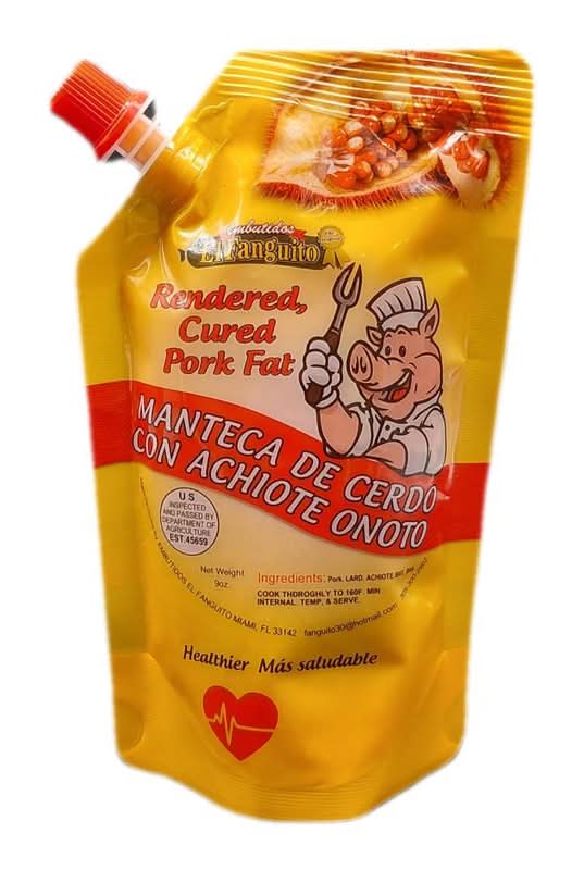 El Fanguito Manteca de Cerdo Achiote Onoto 9 oz