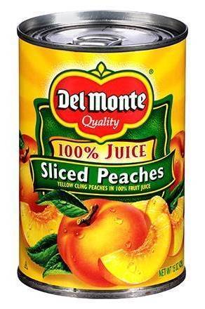Del Monte Sliced Yellow Cling Peaches in 100% Fruit Juice 15 oz