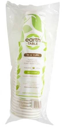 Earth Table Sustainable 16 oz Cups 20 ct