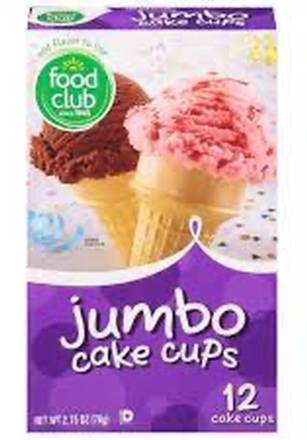 Food Club Jumbo Cake Cups 12 ct