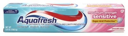 Aquafresh Maximum Strength Sensitive Smooth Mint 5.6 oz